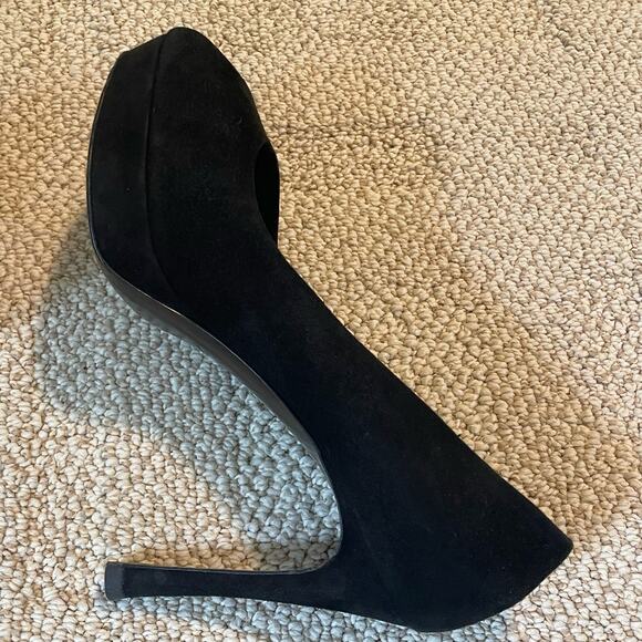 Yves Saint Laurent Palais Platform Stiletto High Heels Peep Toe Suede US 9 EU 39 - Picture 10 of 17